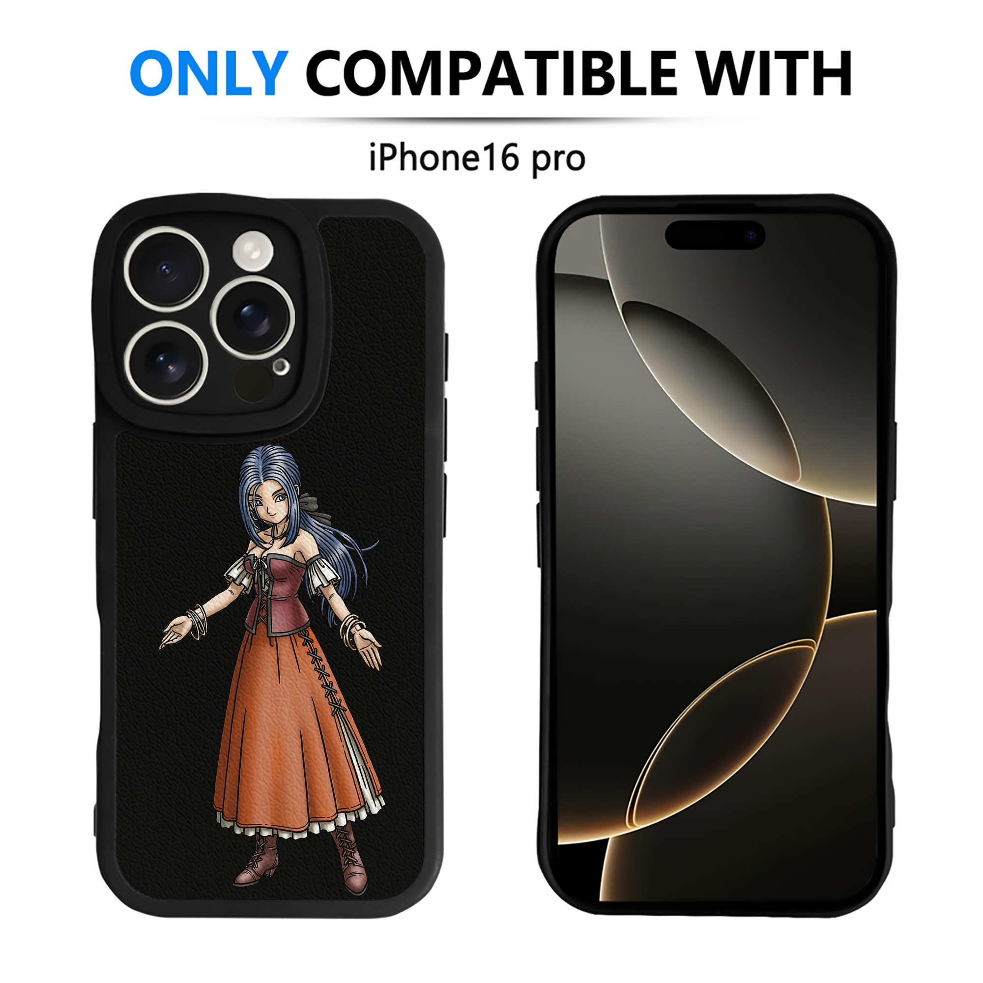 （画像用） ドラゴンクエスト Doragon Kuesuto Dragon Quest 【iPhone 16シリーズ対応】シリコンスマホケース（レザー調） 材質：シリコン